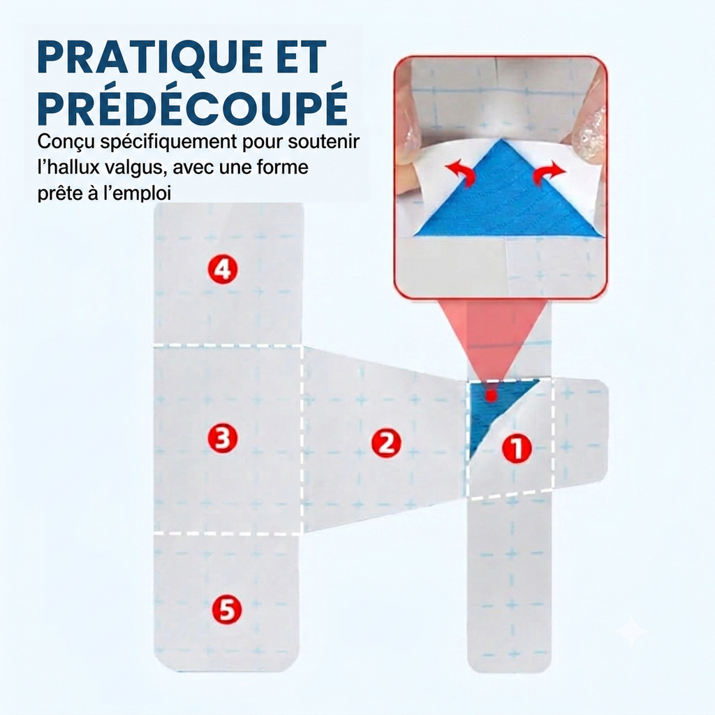 Application de la bande prédécoupée